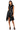 Front View Blaire Flared Faux Leather Mini Dress