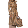 Front View Bleeker Street Stripe Pu Trench