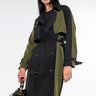 Front View Bleeker Street Two Tone Trench Coat