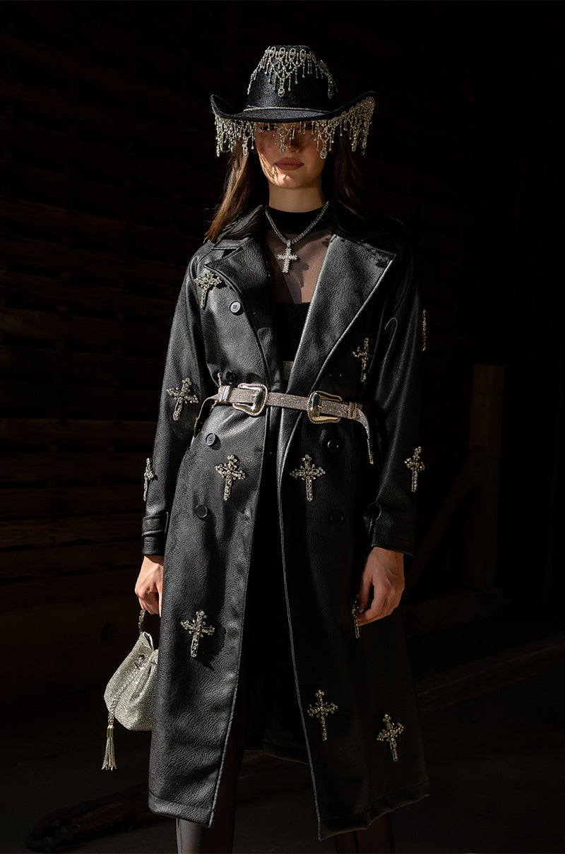 BLESSED AND WELL DRESSED PLEATHER TRENCH view 0