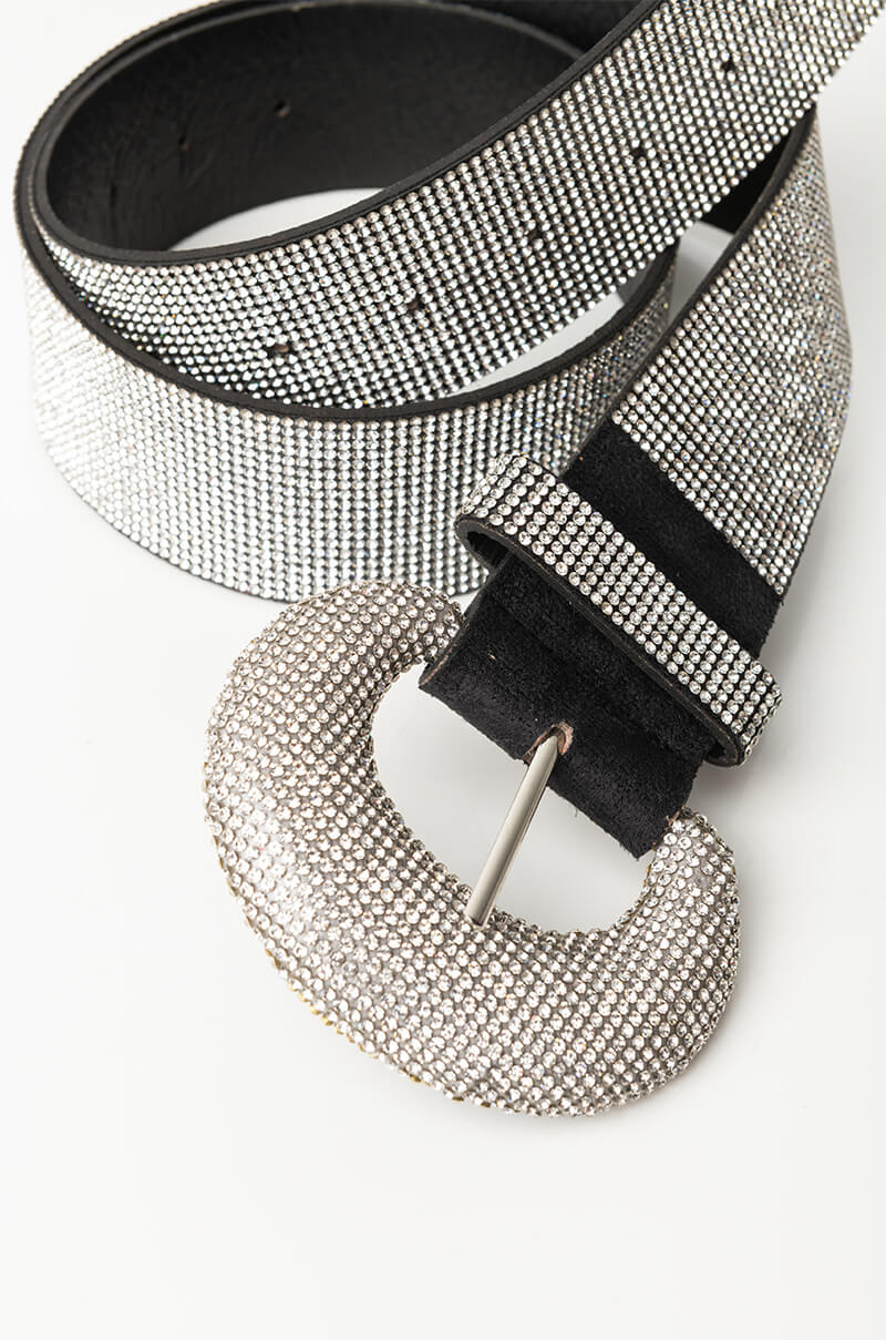 Back View Blinding Lights Rhinestone Belt