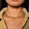 Front View Bling Cuban Chain In Gold