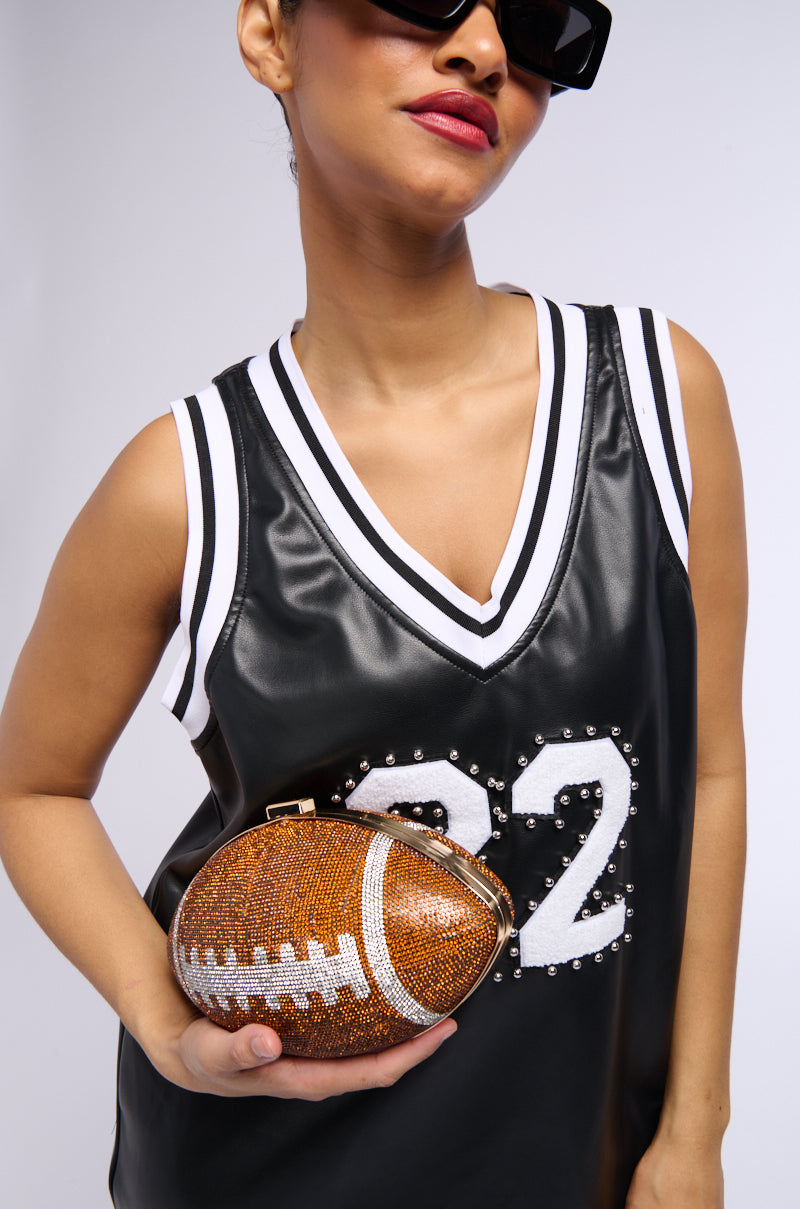 Front View Bling Football Bag
