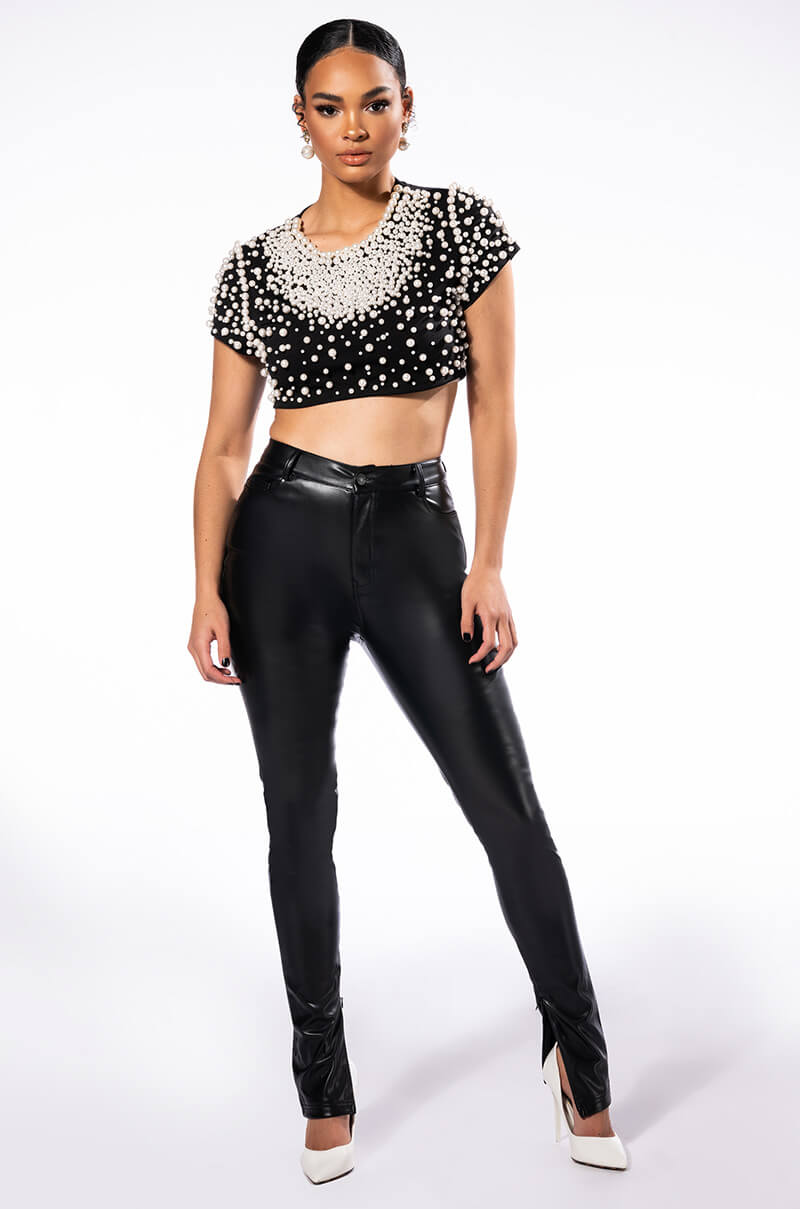 Side View Bling It On Embellished T Shirt