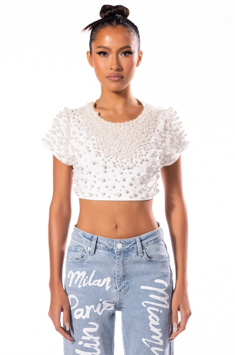 Back View Bling It On Embellished T Shirt