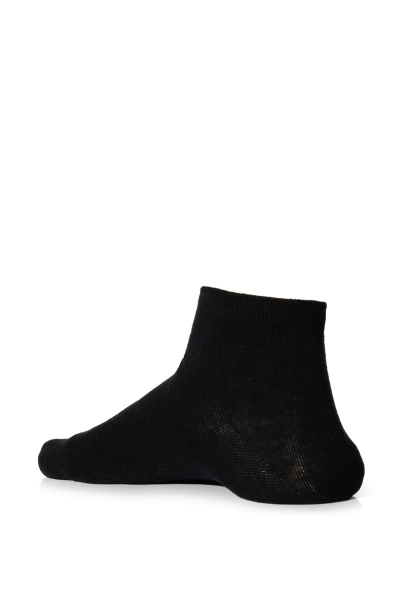 Detail View Bling Smiley Face Socks In Black