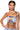 Front View Blinged Out Cut Out Denim Bandeau Top