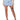 Front View Blinged Out Denim Raw Hem Mini Skirt