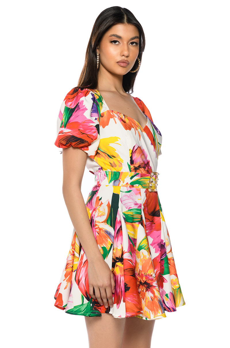 ANNIKA BELTED MINI DRESS view 0