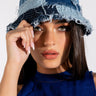 Front View Blue Jean Baby Bucket Hat