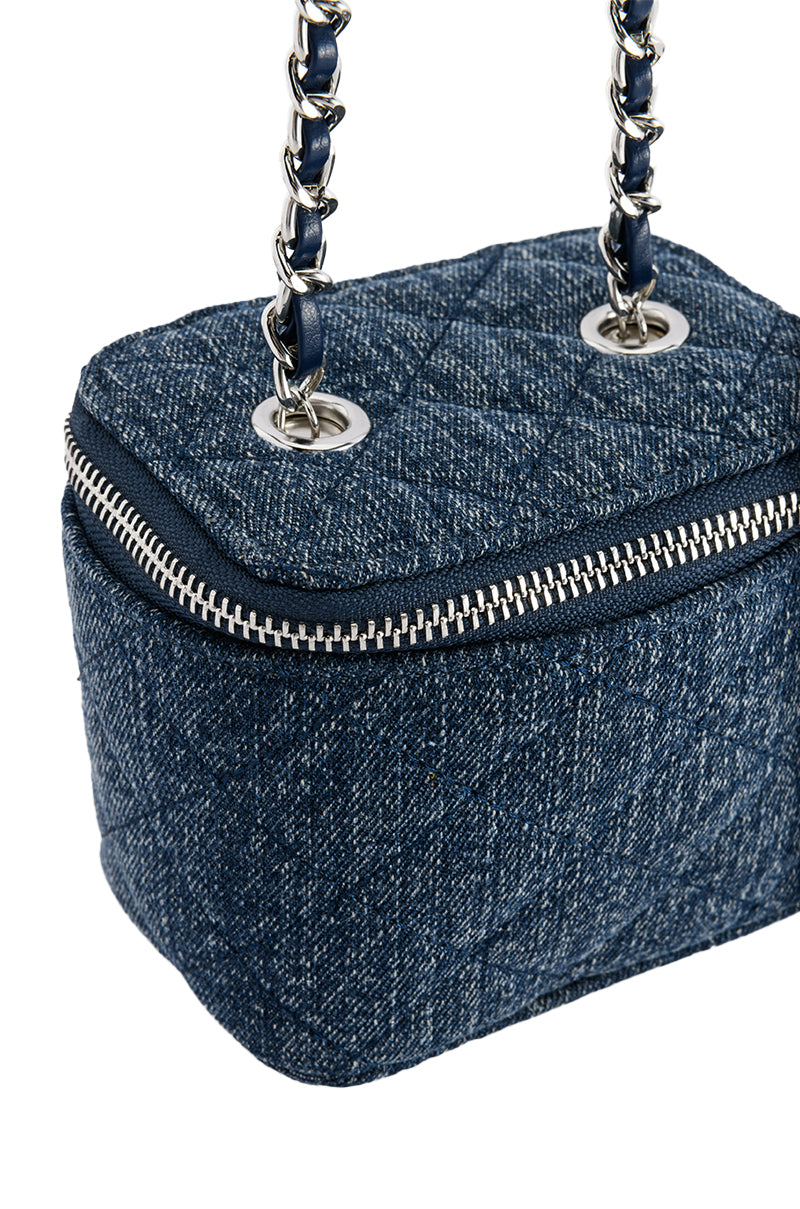 Detail View Blue Jean Mini Purse