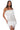 Side View Bon Anniversaire Feather Trim Sequin Mini Dress In White