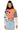 Front View Bonjour Graphic Crop Turtleneck Sweater