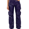 Front View Bonne Soiree Cargo Faux Leather Pants