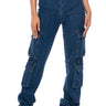 Front View Bonsoir Straight Cargo Jeans