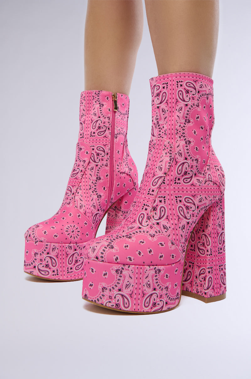 Front View Borg High Top Sneaker In Pink