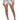 Front View Born To Shine Metallic Shorts In Silver
