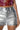 Extra View Born To Shine Metallic Shorts In Silver