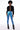 Side View Born To Shine Metallic Skinny Pants In Light Blue