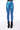 Back View Born To Shine Metallic Skinny Pants In Light Blue