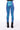 Full View Born To Shine Metallic Skinny Pants In Light Blue