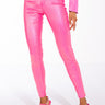 Front View Born To Shine Metallic Skinny Pants