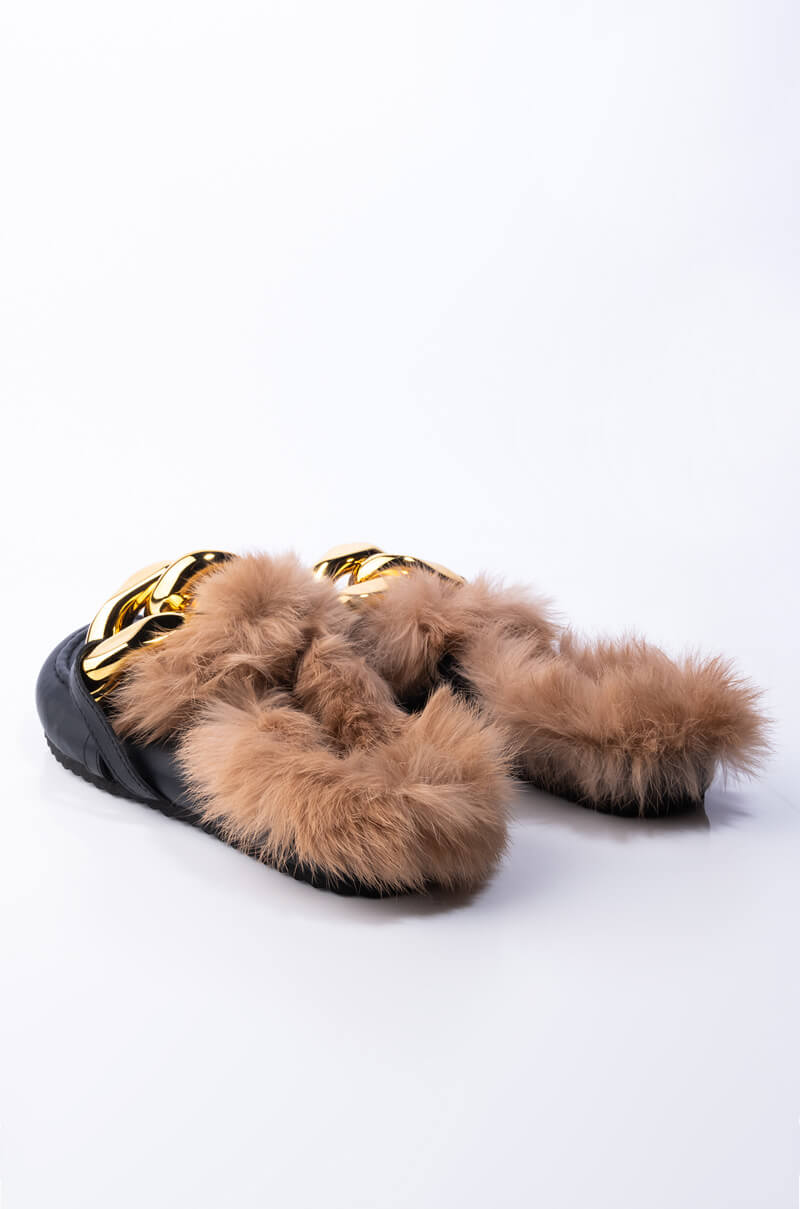 Full View Boss Vibe Fur Lined Loafers in Black 4