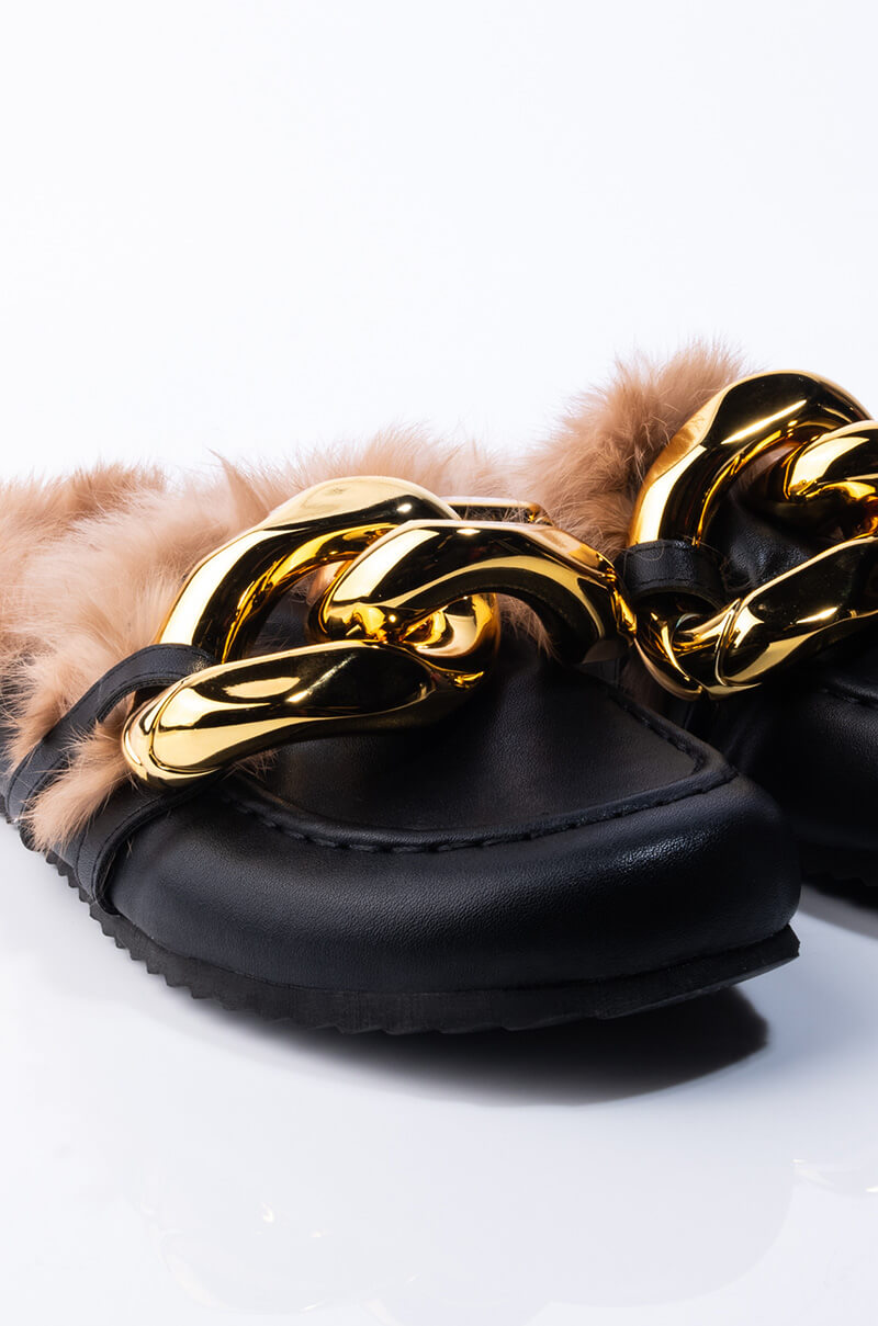  Boss Vibe Fur Lined Loafers in Black 5