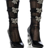 Side View Bow Embellished Knee High Socks