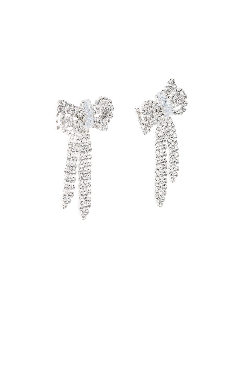 Back View Bow Me Earring In Silver 3