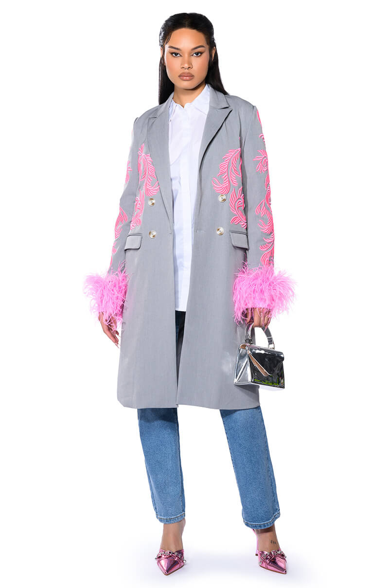 BOWERY EMBROIDERY TRENCH view 0