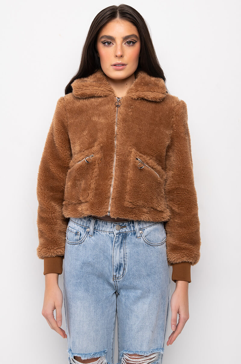 Detail View Boxum Teddy Bomber Jacket