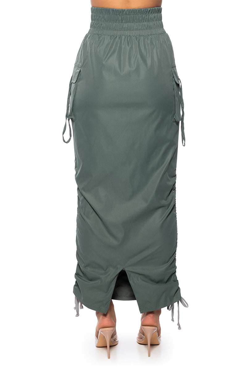 Extra View Brielle Adjustable Lace Up Cargo Skirt