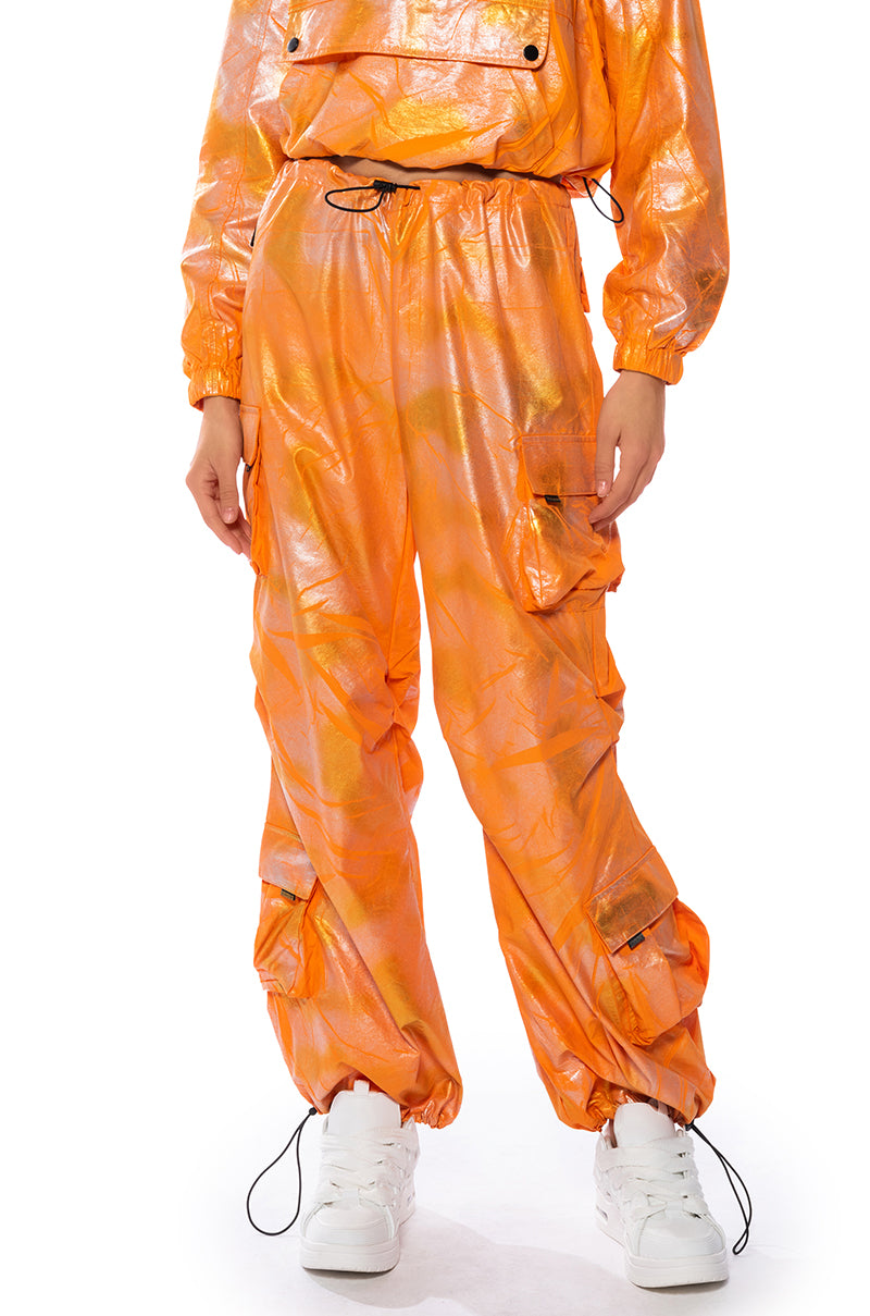 BRIGHT BRIGHT GILDED PARACHUTE PANTS view 0