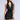 Front View Bring It Embellished Cowl Neck Mini Dress In Black