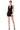 Back View Bring It Embellished Cowl Neck Mini Dress In Black