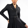 Front View Bring The Drama Long Sleeve Dress