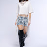 Front View Bring The Fun Fringe T Shirt In White