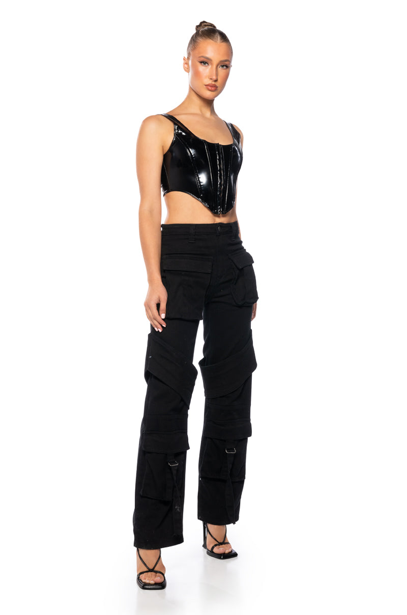 Side View Bringing The Heat Latex Corset Top 1