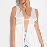 Front View Brittany Deep V Sleeveless Blouse