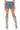 Front View Brittni Rhinestone Cargo Denim Short