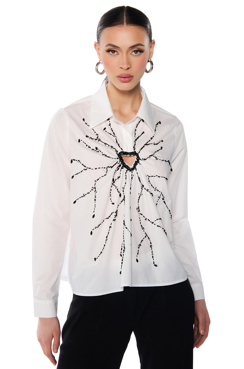 BROKEN HEARTED LONG SLEEVE POPLIN SHIRT view 0