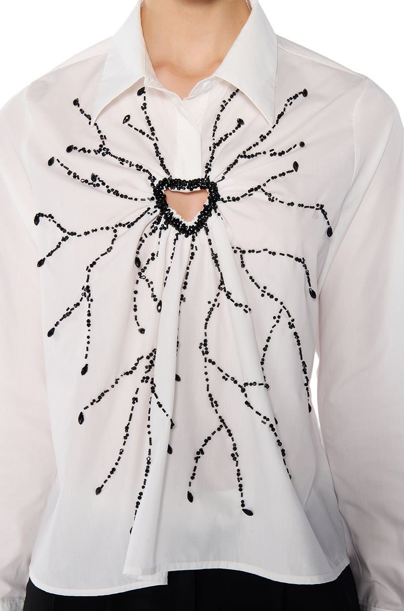 Extra View Broken Hearted Long Sleeve Poplin Shirt
