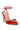 Back View Broken Lines Red Pump With Heart Embellishment