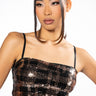 Front View Bronze Queen Sequin Bralet