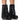 Front View Brook Pu Foldover Bootie In Black