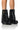 Front View Brook Pu Foldover Bootie In Black