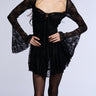 Front View Brooke Dainty Lace Mini Dress