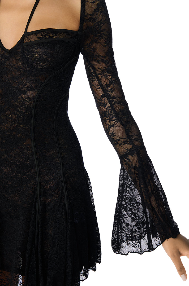 BROOKE DAINTY LACE MINI DRESS AKIRA BROOKE DAINTY LACE MINI DRESS AKIRA