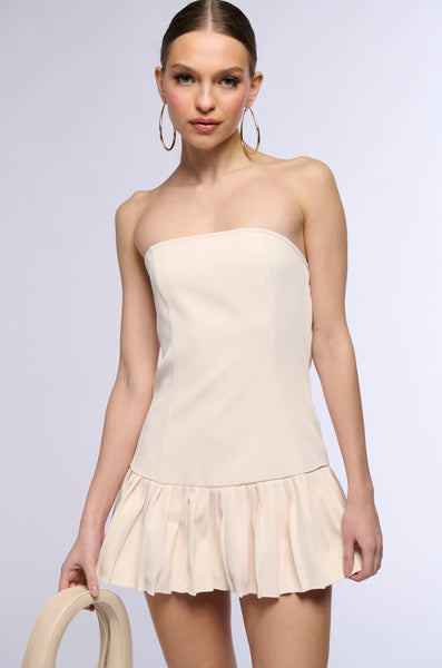 トップス yo biotop BIOTOP Knit pleats mini dress brooke-pleated-mini-